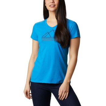 Columbia Solar Shield Graphic, Camiseta Azules Para Mujer | 073512-VZB